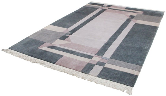 Original Modern Designer Highland Wool Rug Nepal 290 x 203 cm, Rugs & carpets, Blue (photo 2 of 8)