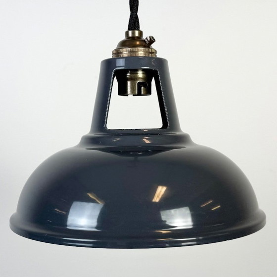 Image 1 of Lampada da soffitto vintage industriale verniciata in grigio, anni 2000