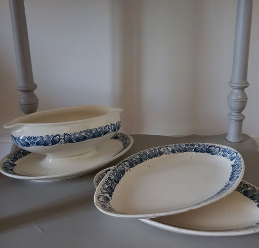 Longchamp "Marcel" juskom van ijzersteen en serveerschalen