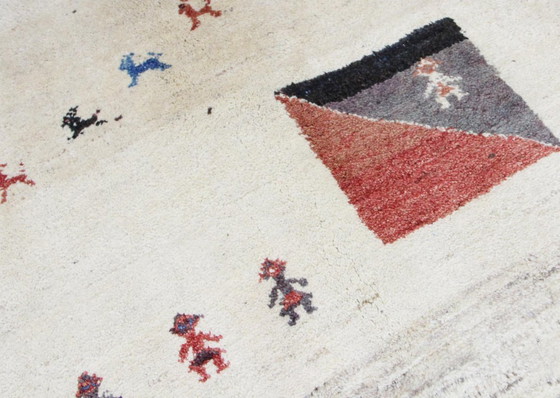 Image 1 of Original Persian carpet Gabbeh Ghashghai Oriental carpet 219 cm x 195 cm Old Natural