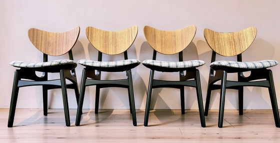 Image 1 of Juego de 4 sillas G Plan con respaldo de mariposa, estilo mediados de siglo.