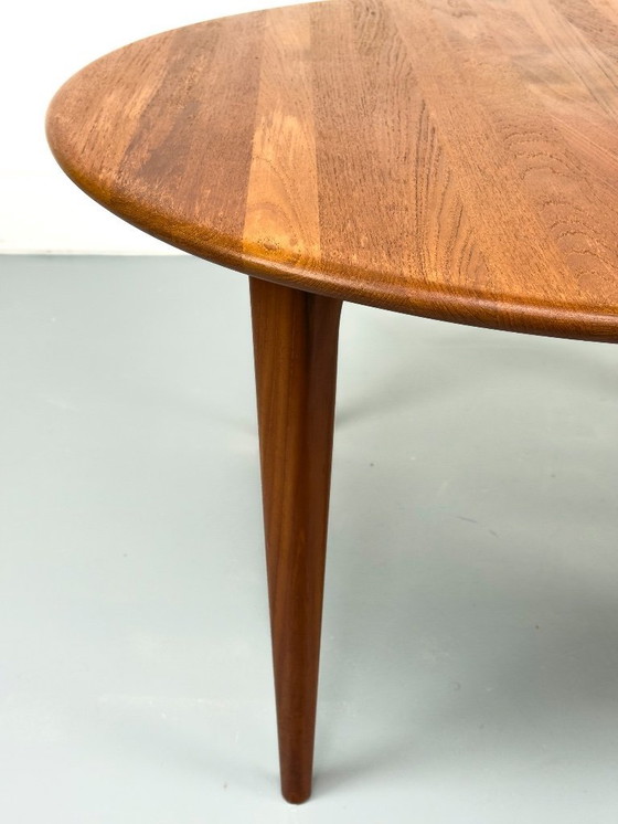 Image 1 of Circular Teak Coffee Table from Mikael Laursen, 1960s