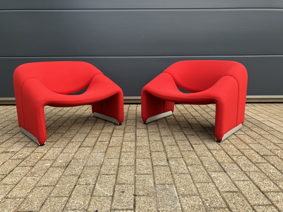 Image 1 of 2x sedie Artifort Groovy F598 M in tessuto originale, in ottime condizioni!