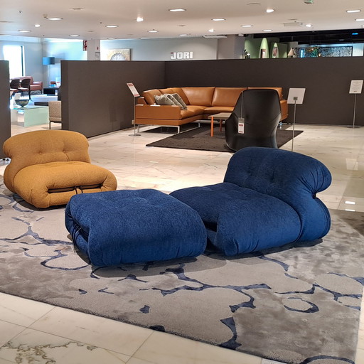 Poltrona con pouf Soriana di Cassina