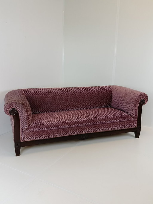 Erstaunliches antikes Lilla-Sofa – bankstel, Other