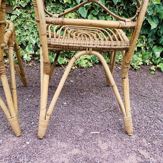 Image 1 of Paar rotan stoelen van Van Rohe