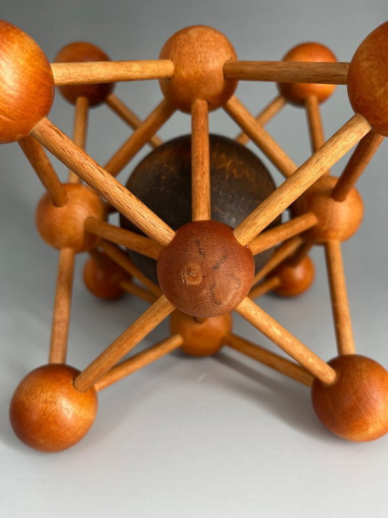 Image 1 of Modello in legno di metà secolo / struttura molecolare – oggetto di design geometrico – circa anni '50-'70