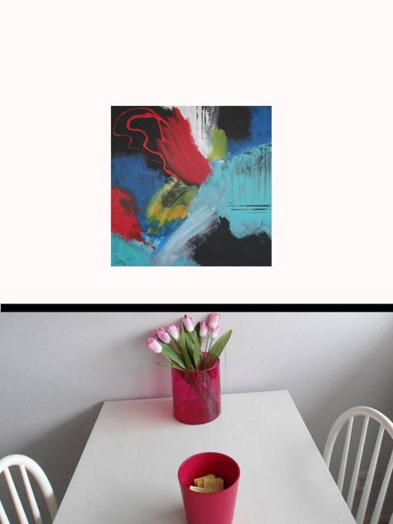 Image 1 of Abstract kleurrijk schilderij