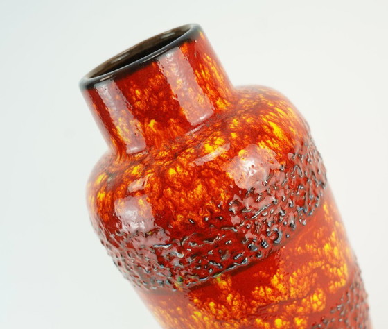 Image 1 of 1960s 70s scheurich pop era VASE red orange yellow blue model 517-30