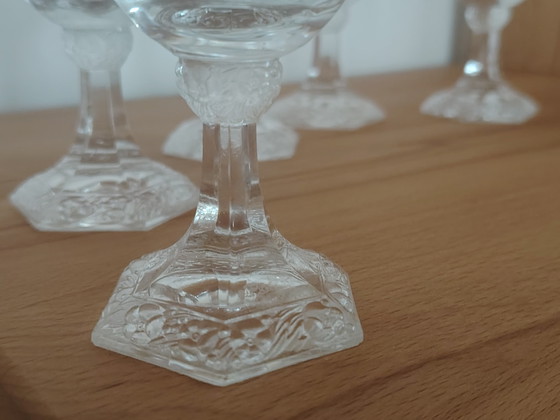 Image 1 of Rosenthal collectie klassieke rose Maria sherryglazen