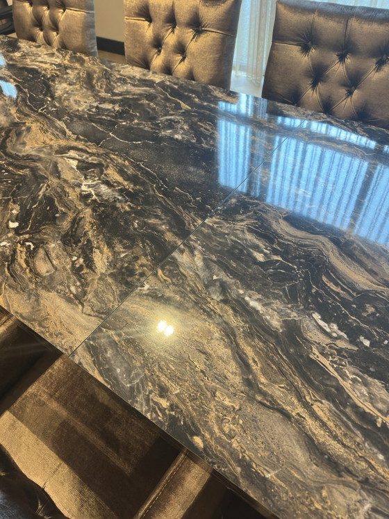 Set da pranzo di lusso Driehoek Meubelen: XL
Tavolo + 10 sedie capitonné, Legno, Marrone (foto 10 di 15)
