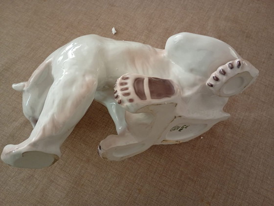 Image 1 of Large porcelain polar bear by Bing & Grondhal B&G from 1857