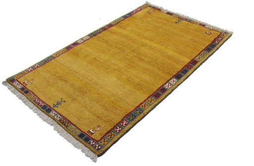 Original Persian carpet Gabbeh Ghashghai oriental carpet 185 cm x 110 cm old natural