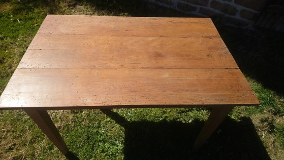 Tavolo con gambe affusolate, abete e faggio – Tavoli da pranzo, Wood, Vintage (photo 12 of 14)