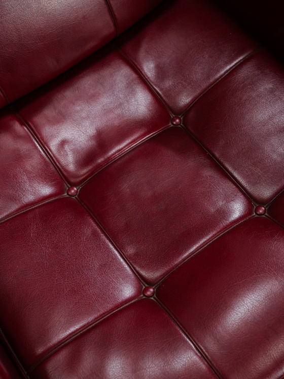 Image 1 of Paire de fauteuils lounge vintage rouges Skai style rockabilly, années 50