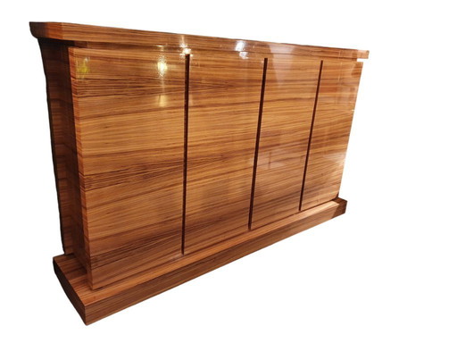 Mueble de pared único en madera de zebrano