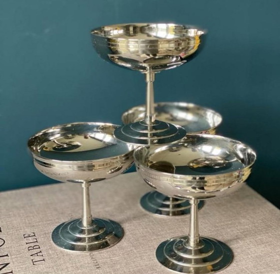 Image 1 of Letang Remy set of 4 vintage dessert coupes