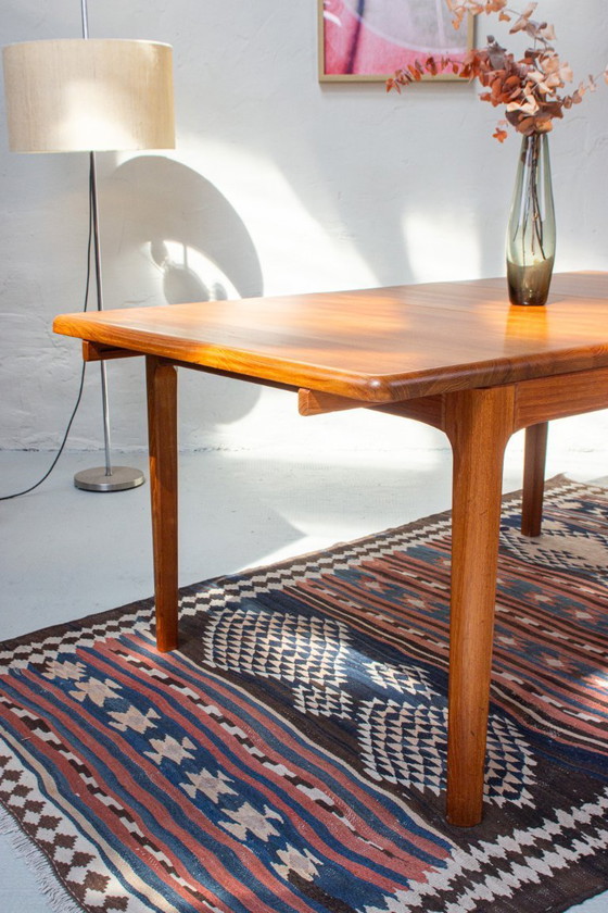 Image 1 of Vintage teak dining table, Danish Mid Century, 1960s, solid wood