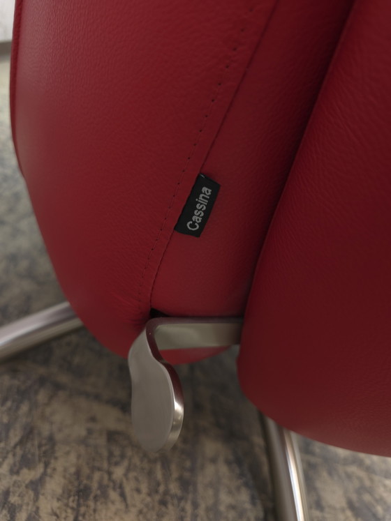 Image 1 of Poltrona Cassina Dodo, poltrona di design, poltrona in pelle, poltrona girevole, reclinabile, come nuova