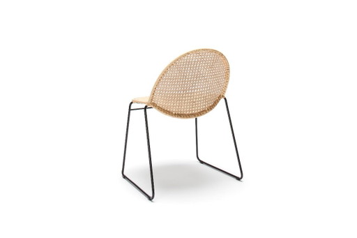Reef Chair by Jacob Berg (DK) – eetkamerstoelen, Metal, Rattan (photo 2 of 5)