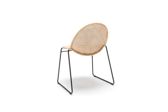 Chaise Reef par Jacob Berg (DK) – Feelgood Designs, Chaises de salle à manger, Metal, Rattan (photo 2 of 5)