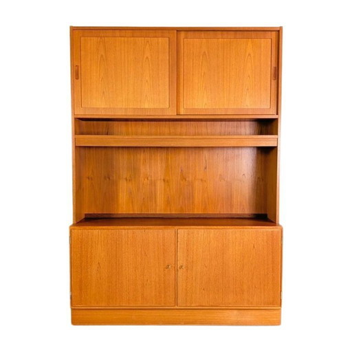 Original Poul Hundevad Midcentury Cabinet Bookcase Teak 1960s