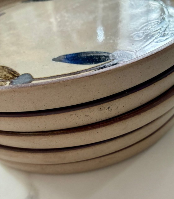 Lotto piatti vintage in gres smaltato con decoro floreale, Grès de France, Stoviglie, Ceramica, Multicolore (foto 5 di 7)