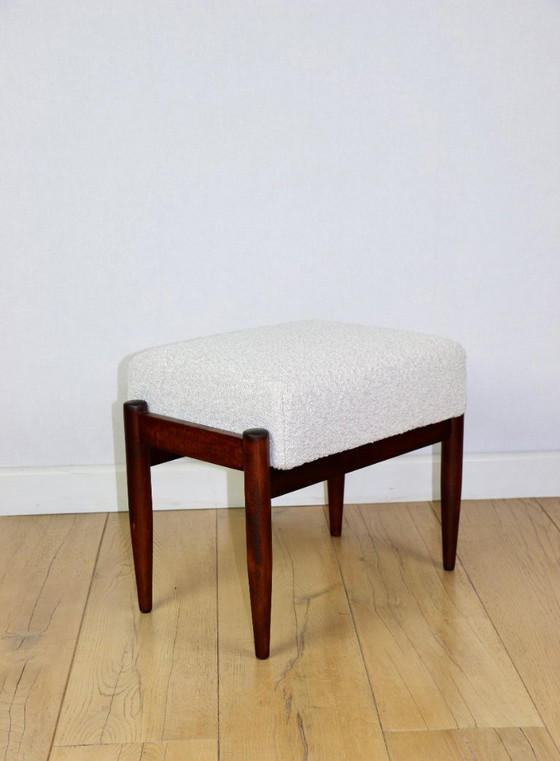 Image 1 of Sgabello Edmund Homa, seduta in bouclé bianco avorio crema - 2 pezzi disponibili