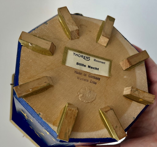 Vintage music box with angels – Thorens musical mechanism – “Silent Night” – Germany, 1950s/60s