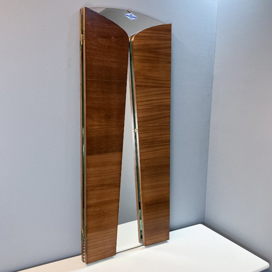 Image 1 of Vintage wall mirror with swivel wings by Unionsglas, 1950s