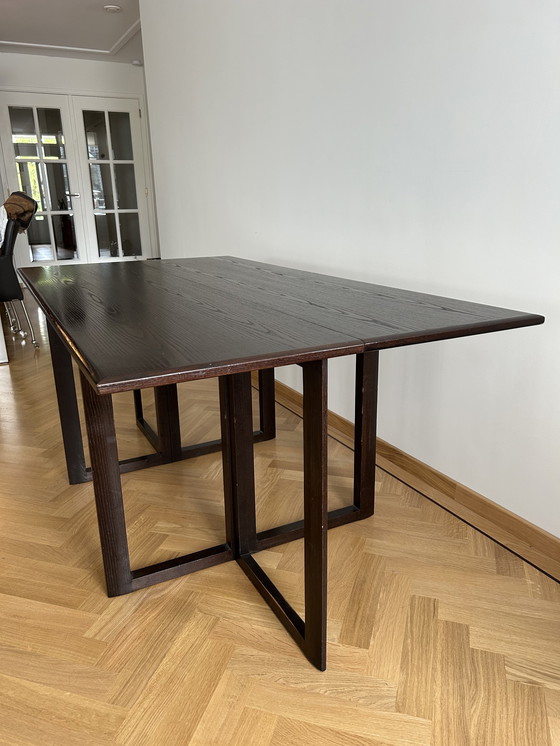 Image 1 of Oak Dining Table, + 6 chairs , 1980.