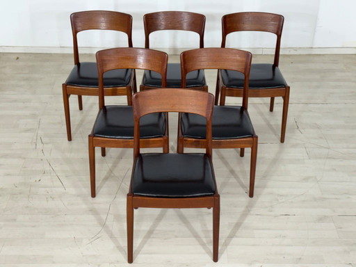 6x Henning Kjarnulf teak dining chairs dining chair dining chair vintage