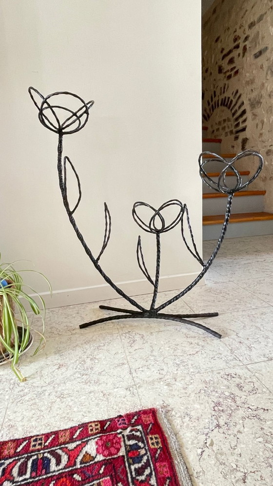 Image 1 of PORTE Plantes Acier Courbé VINTAGE
