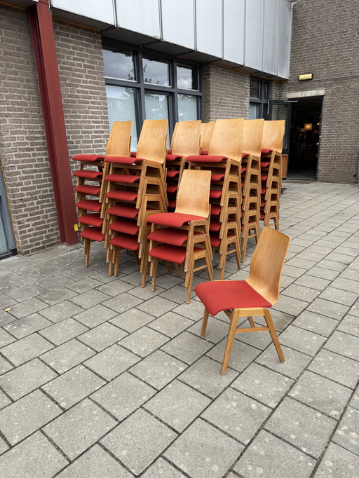70x chaise empilable vintage en contreplaqué '60