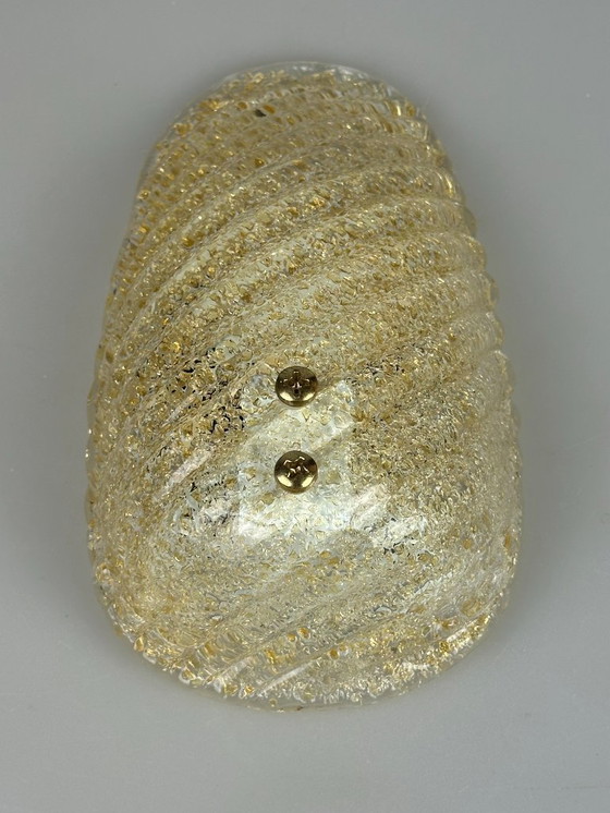 Image 1 of Lampada da parete anni '60 e '70, in vetro e ottone, design spaziale