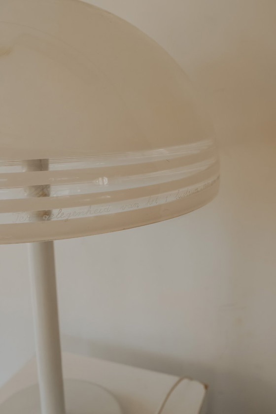 Vintage Dijkstra Mushroom Table Lamp with Plexiglass Shade, 1970s – Metal (photo 7 of 8)