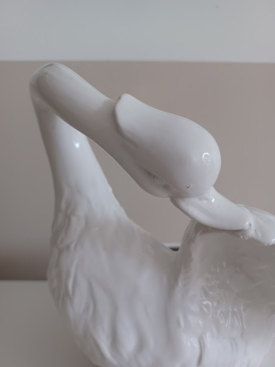 Image 1 of Vintage '50-'60 Bassano zwaan- Italiaans keramiek. majolica