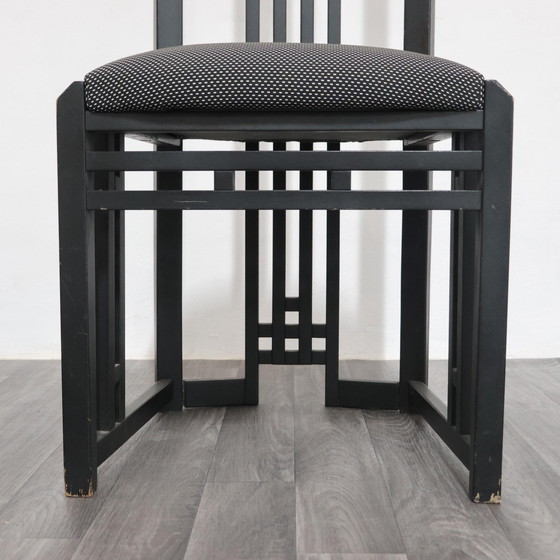 Image 1 of Giorgetti Tris Holzthronstühle, modernes Design der 1970er Jahre