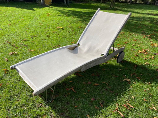 Gloster lounger teak wood stainless steel