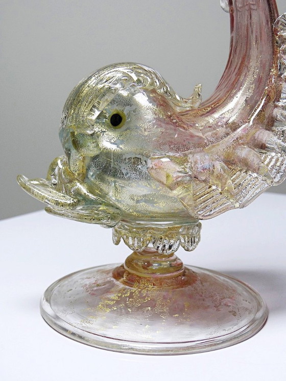 Dolfijn Aiguière van Antonio Salviati in Murano glas, 19e eeuw – Glaskunst (photo 9 of 15)
