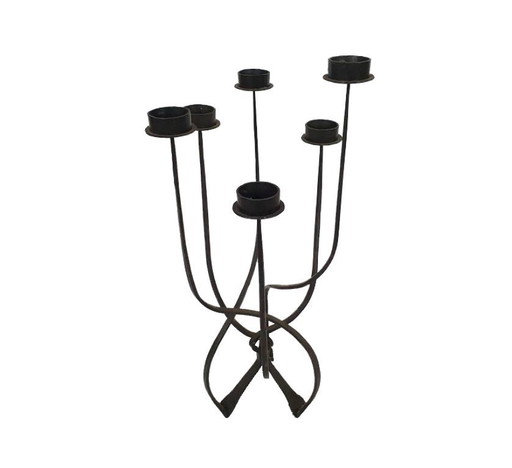 Grote Vintage Kandelaar - Smeedijzer - 1900