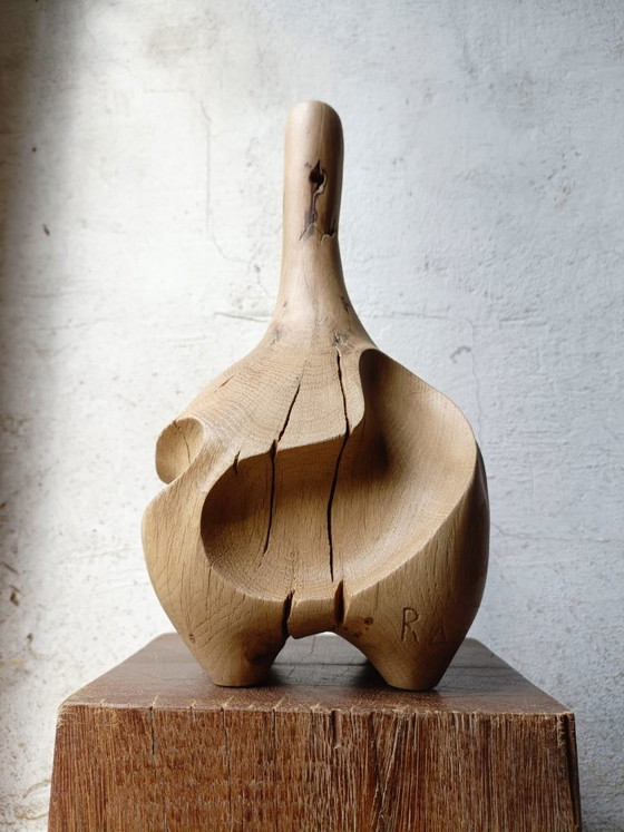 Carved Solid Oak Vase / Sculpture – Renat Shuteev, Wood (photo 6 of 8)