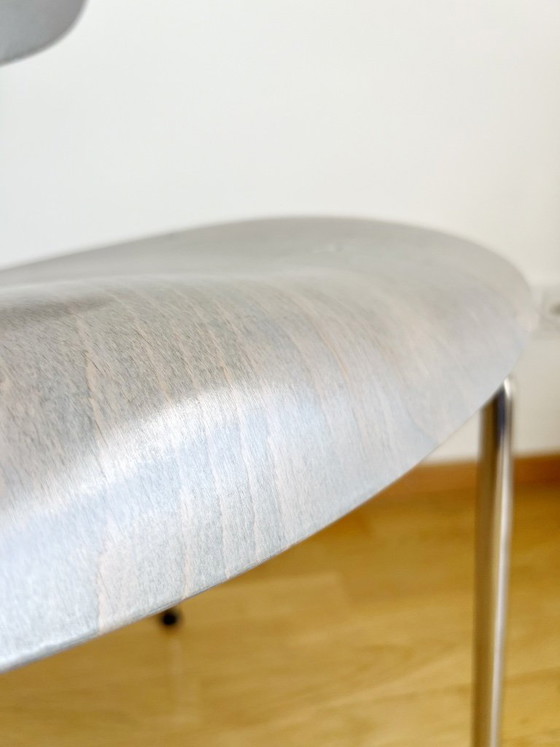 Image 1 of Pair of Original Egon Eiermann SE68 Chairs by Wilde + Spieth – Vintage Stackable Dining Chairs, Grey Mid Century German Design