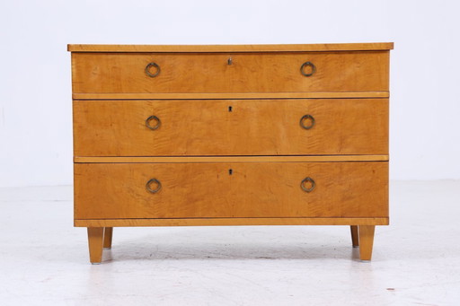Vintage chest of drawers | Mid - Century drawer cabinet | wood storage 60s 70s #05-24