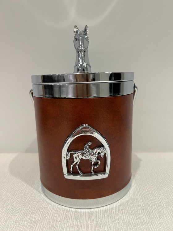 Secchiello Ghiaccio Vintage Cavallo Anni '70 - Modello Raro, Oggetti decorativi, Plastica, Cromo, Marrone (foto 2 di 9)