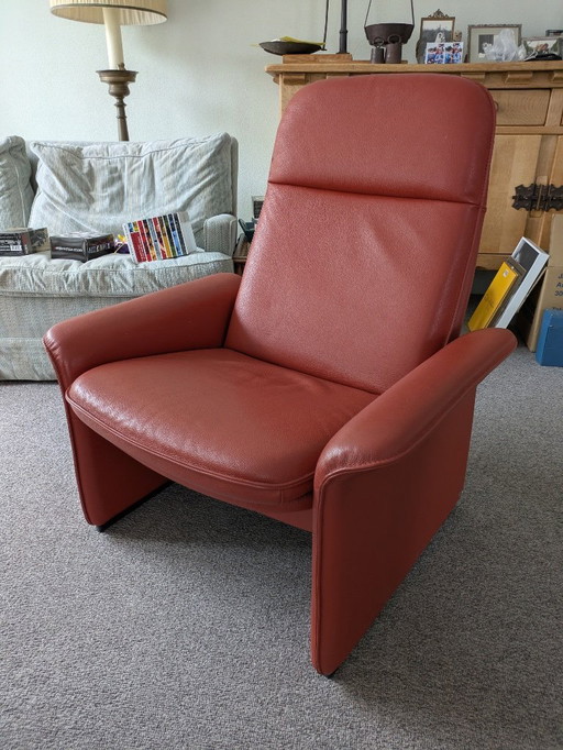 De Sede DS50 Fauteuil - Kleur: rood - Materiaal: Leer.