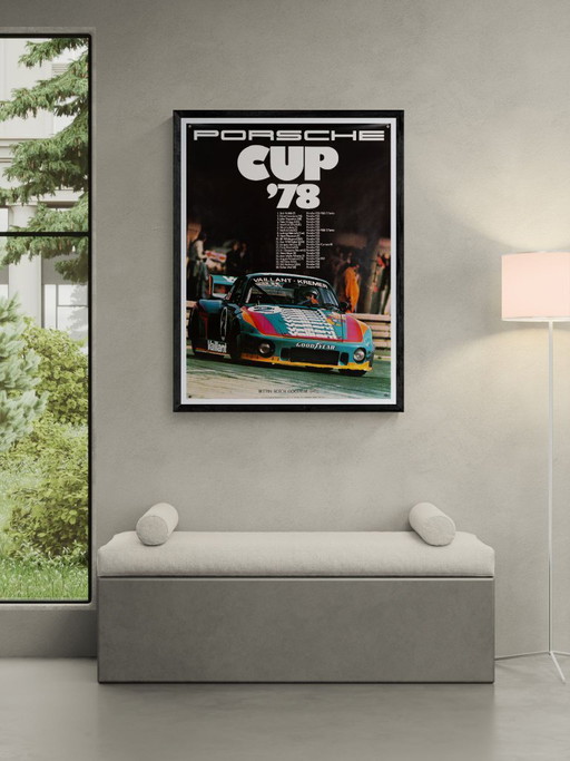 Porsche Cup 78 – 1978 – Originele Vintage Porsche Poster van Werbeagentur Strenger – Vintage Motorsport – 102x76 cm