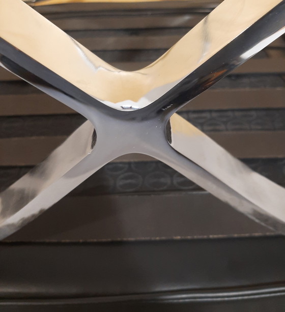 Image 1 of Knoll Set Barcelona New-Never Used Black Leather Design by Ludwig Mies Van Der Rohe and Lilly Reich 1929