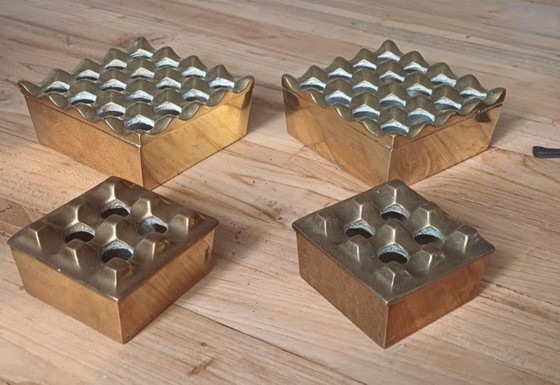 Set 4 Vintage-Messing-Ultima-Asbakken-Beck & Jung – Decoratie, Brass (photo 8 of 8)