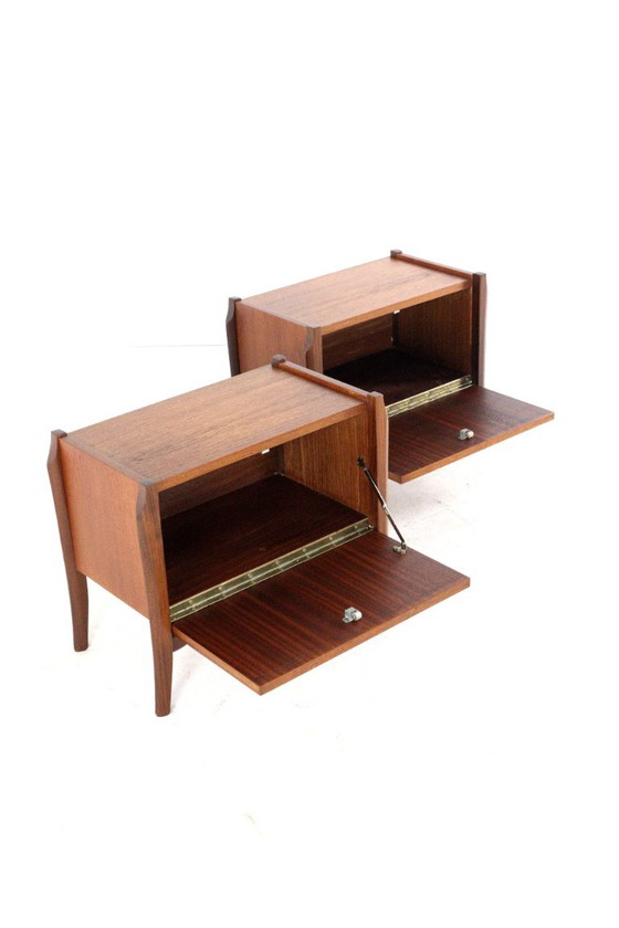 Set di 2 comodini in teak, comodino vintage – Wood (photo 9 of 14)